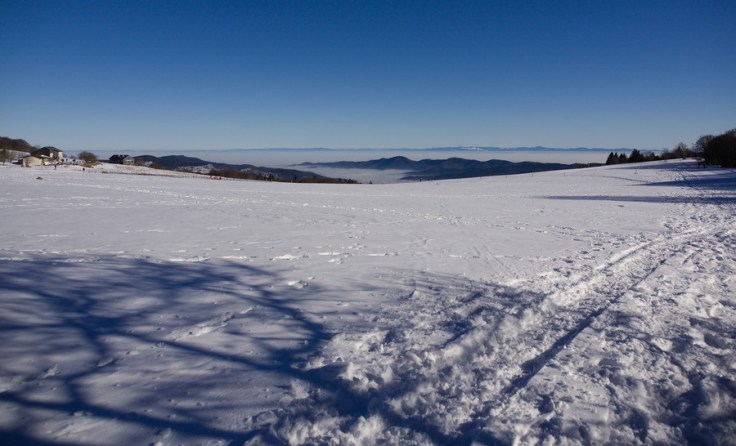 Vue panoramique du plateau des Trois Fours, au-dessus de la vallée de Munster